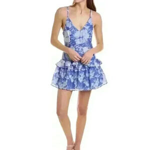 NWT LOVESHACKFANCY Fabienne Salty Sea Dress Size 10 MSRP$345